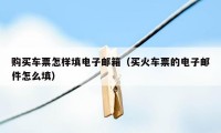 购买车票怎样填电子邮箱（买火车票的电子邮件怎么填）