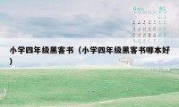 小学四年级黑客书（小学四年级黑客书哪本好）