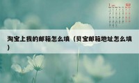 淘宝上我的邮箱怎么填（贝宝邮箱地址怎么填）