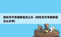 招标文件发错邮箱怎么办（招标文件发错邮箱怎么办啊）