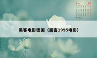 黑客电影德国（黑客1995电影）