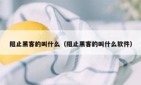 阻止黑客的叫什么（阻止黑客的叫什么软件）