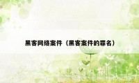 黑客网络案件（黑客案件的罪名）