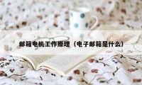 邮箱电机工作原理（电子邮箱是什么）