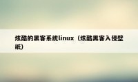 炫酷的黑客系统linux（炫酷黑客入侵壁纸）