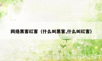 网络黑客红客（什么叫黑客,什么叫红客）