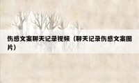 伤感文案聊天记录视频（聊天记录伤感文案图片）