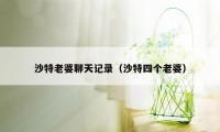 沙特老婆聊天记录（沙特四个老婆）