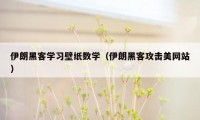 伊朗黑客学习壁纸数学（伊朗黑客攻击美网站）