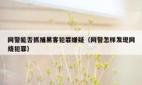 网警能否抓捕黑客犯罪嫌疑（网警怎样发现网络犯罪）