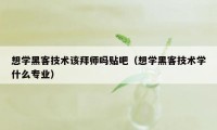 想学黑客技术该拜师吗贴吧（想学黑客技术学什么专业）