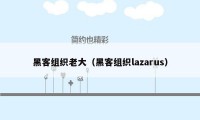 黑客组织老大（黑客组织lazarus）