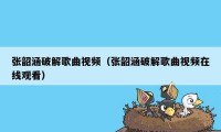 张韶涵破解歌曲视频（张韶涵破解歌曲视频在线观看）