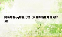 网易邮箱qq邮箱比较（网易邮箱比邮箱更好用）