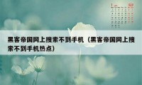 黑客帝国网上搜索不到手机（黑客帝国网上搜索不到手机热点）