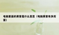 电脑里面的黑客是什么意思（电脑黑客有多厉害）