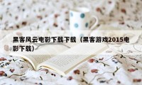 黑客风云电影下载下载（黑客游戏2015电影下载）