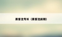 黑客流专长（黑客流前期）