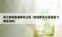 湛江视频直播聊天记录（微信聊天记录直播飞蝗芜湖吧）