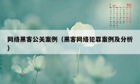 网络黑客公关案例（黑客网络犯罪案例及分析）