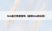 him能打败黑客吗（遇到him的玩家）