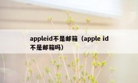 appleid不是邮箱（apple id不是邮箱吗）