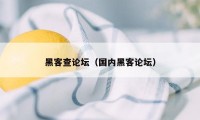 黑客查论坛（国内黑客论坛）