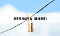 黑客黑网络平台（正规黑客）