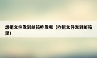 想把文件发到邮箱咋发呢（咋把文件发到邮箱里）