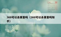 360可以杀黑客吗（360可以杀黑客吗知乎）