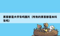 黑客都是大学生吗图片（所有的黑客都是本科生吗）