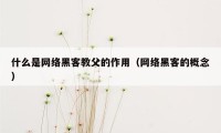 什么是网络黑客教父的作用（网络黑客的概念）