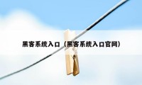 黑客系统入口（黑客系统入口官网）