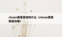 steam黑客游戏叫什么（steam黑客网络攻略）