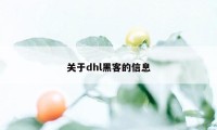 关于dhl黑客的信息