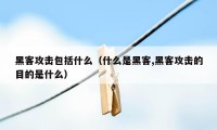 黑客攻击包括什么（什么是黑客,黑客攻击的目的是什么）