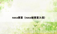 nasa黑客（nasa被黑客入侵）