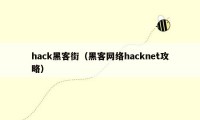 hack黑客街（黑客网络hacknet攻略）