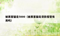 被黑客骗走5000（被黑客骗走货款报警有用吗）