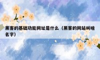 黑客的基础功能网址是什么（黑客的网站叫啥名字）