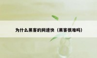 为什么黑客的网速快（黑客很难吗）